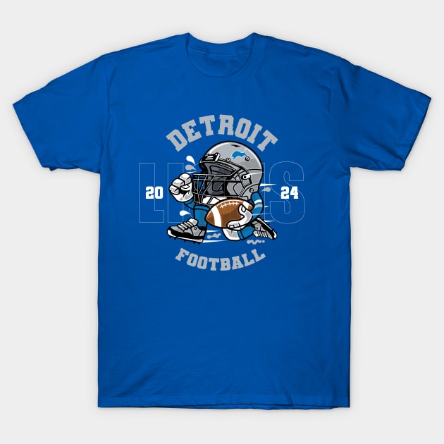 Detroit Football T-Shirt by Nagorniak